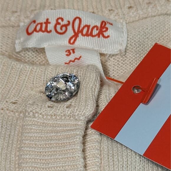 Cat and Jack 3T knitted cardigan in Sand - Picture 2 of 7